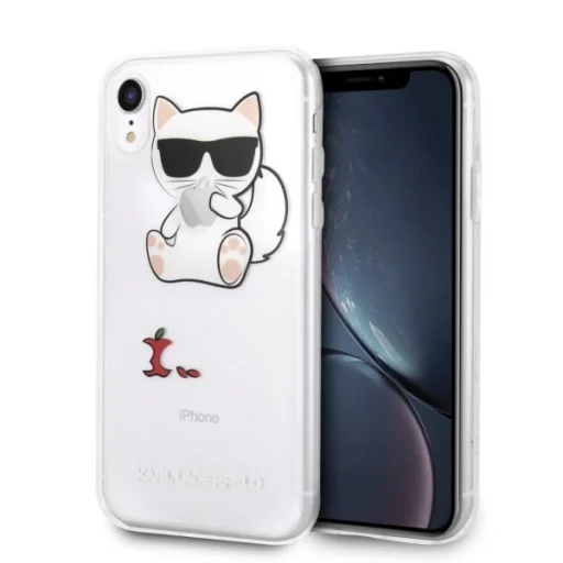 Karl Lagerfeld Choupette mintás tok iPhone XR áttetsző - 1