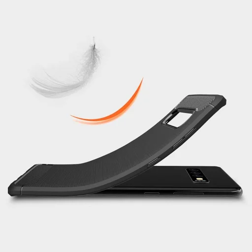Szénszál mintájú TPU tok Samsung S10 Plus kék - 8