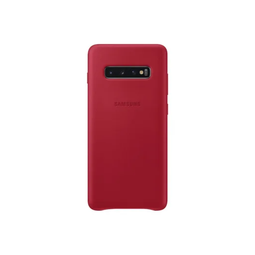 Samsung valódi bőr tok Samsung S10 Plus piros (EF-VG975LREGWW) - 1