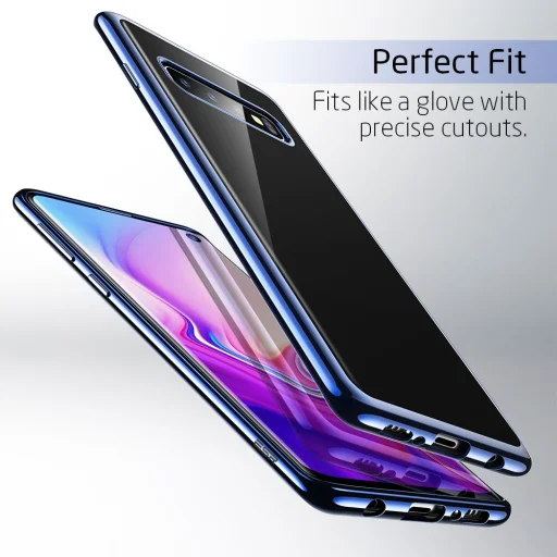 ESR Essential áttetsző tok Samsung S10 kék színű kerettel - 5