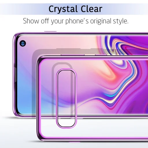 ESR Essential áttetsző tok Samsung S10 lila színű kerettel - 5