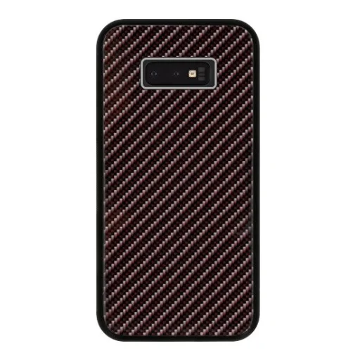 Carbon üveg hátlapú tok Samsung S10 sötétszürke - 1