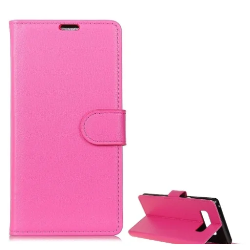 Bőr fliptok Samsung S10 Plus rózsaszín - 1