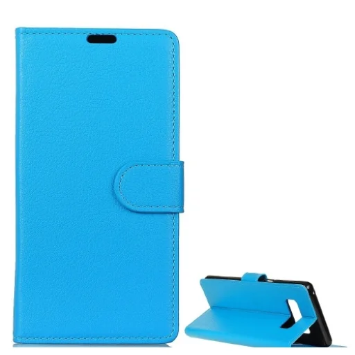 Bőr fliptok Samsung S10 kék - 1