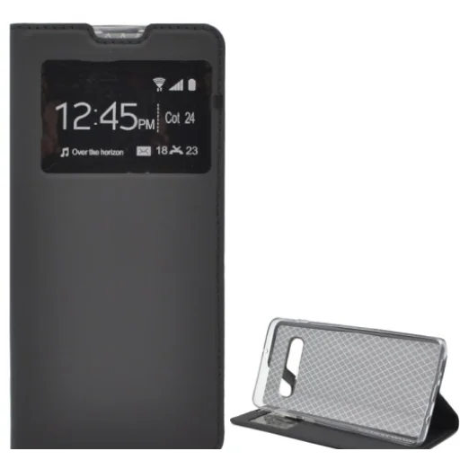 Bőr S-View fliptok Samsung S10e fekete - 1