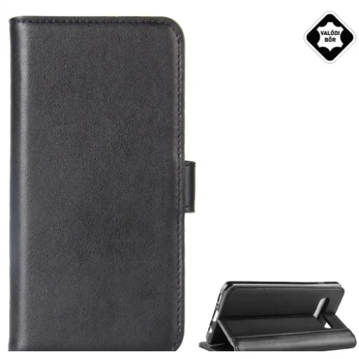 Valódi bőr fliptok Samsung S10 fekete - 1