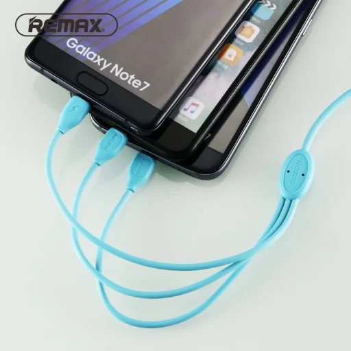 Remax Lesu micro USB/ Lightning/ USB Type-C kábel 1m 2.1A fekete - 3