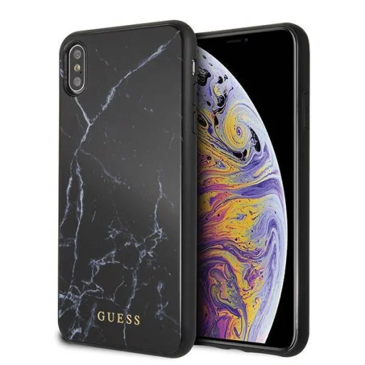 Guess iPhone XS MAX tok fekete márvány mintázattal - 1