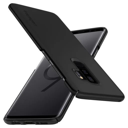 Spigen Thin Fit ultravékony tok Samsung S9 Plus fekete színben - 4