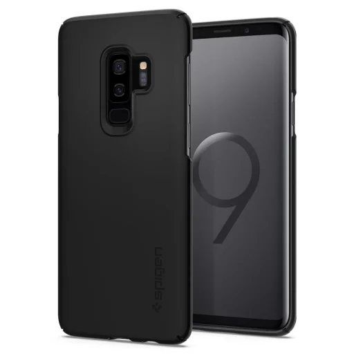 Spigen Thin Fit ultravékony tok Samsung S9 Plus fekete színben - 1