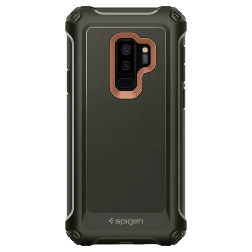Spigen Pro Guard 360 fokozott védelmet nyújtó tok + kijelzővédő üvegfólia Samsung S9 Plus katonai zöld - 3