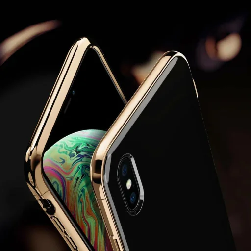 iPhone X/XS SPIGEN LA MANON gold tok fekete színben (063CS25310) - 3