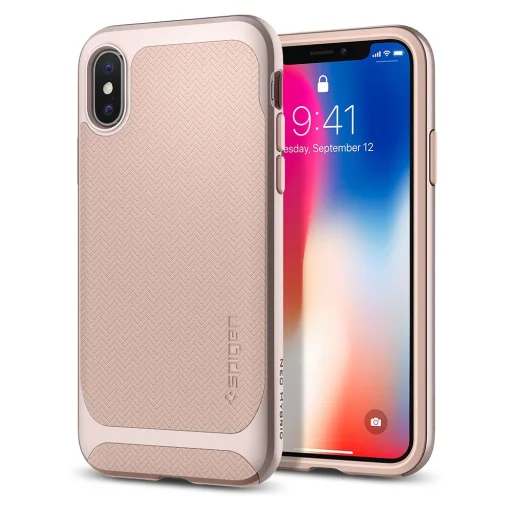 SPIGEN Neo Hybrid TPU tok PC kerettel iPhone X Dogwood színben - 1