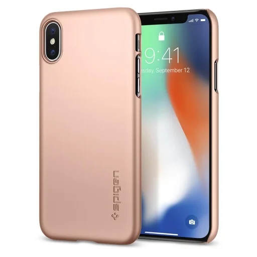 Spigen Thin Fit ultravékony tok X rose gold színben - 1