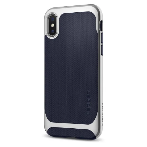 SPIGEN Neo Hybrid TPU tok PC kerettel iPhone X kék/ezüst színben - 2