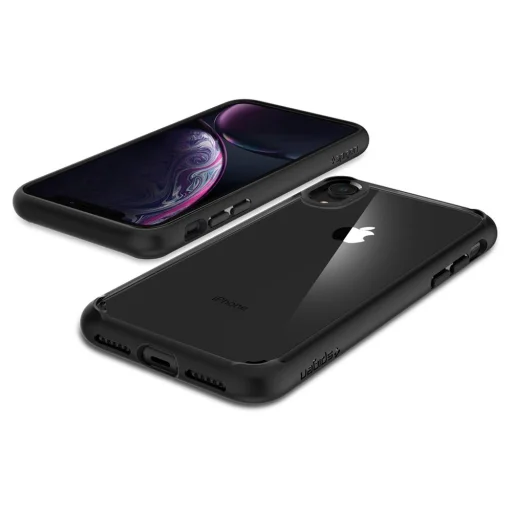 Spigen Ultra Hybrid tok iPhone XR áttetsző/fekete kerettel (064CS24874) - 4