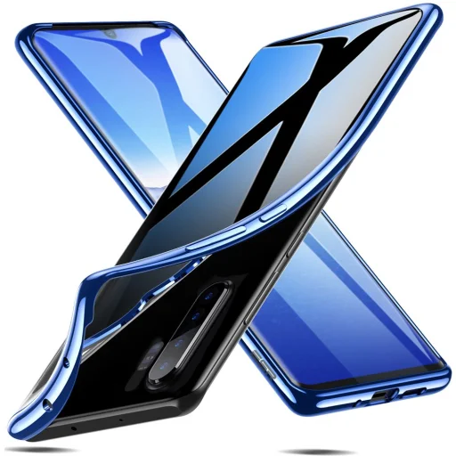 ESR Essential áttetsző tok Huawei P30 kék színű kerettel - 1