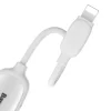 Baseus Audio Converter hub Lightning - 2 db Lightning, Jack 3.5mm fehér thumbnail