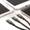 Baseus Rapid micro USB/ Lightning/ USB Type-C kábel 1,2m 3A fekete thumbnail