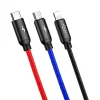 Baseus 3 Primary Colors micro USB/ Lightning/ USB Type-C kábel 1,2m 3.5A fekete - 6
