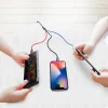 Baseus 3 Primary Colors micro USB/ Lightning/ USB Type-C kábel 1,2m 3.5A fekete - 9