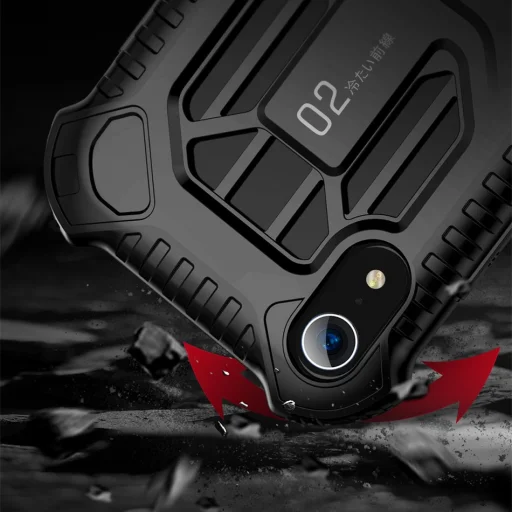 Baseus Cold fokozott védelmet biztosító tok szellőző nyílásokkal iPhone XR fekete - 9