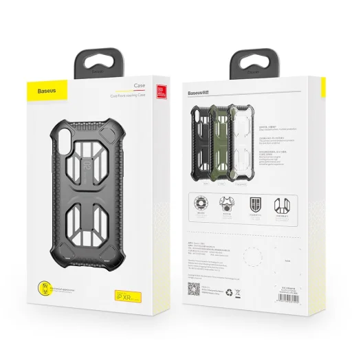 Baseus Cold fokozott védelmet biztosító tok szellőző nyílásokkal iPhone XR fekete - 12