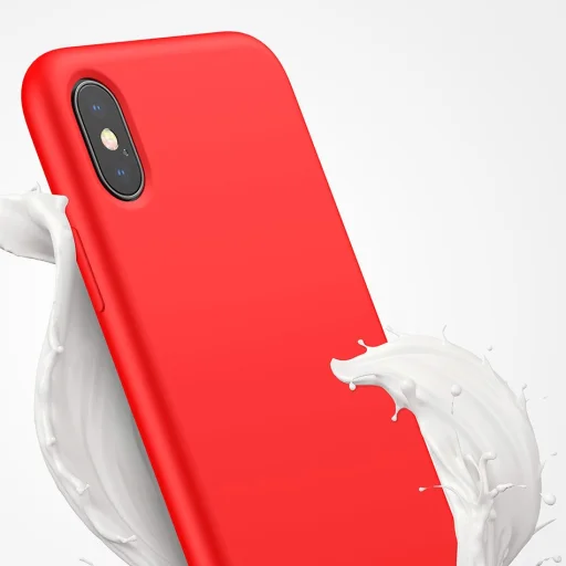 Baseus LSR szilikon tok iPhone XS MAX piros - 9