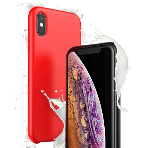 Baseus LSR szilikon tok iPhone XS MAX piros - 10