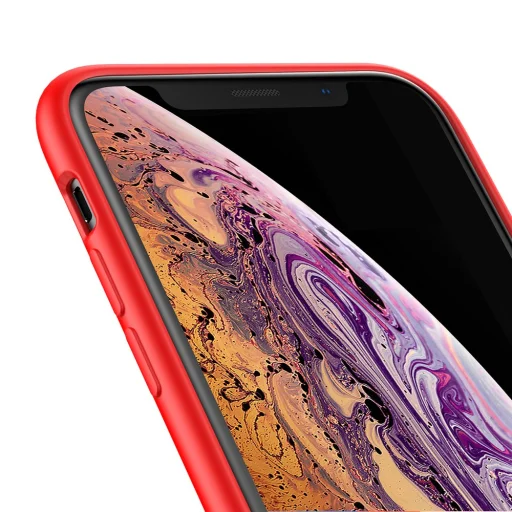 Baseus LSR szilikon tok iPhone XS MAX piros - 7