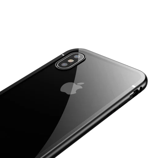 Baseus mágneses tok iPhone X/XS fekete/áttetsző - 2