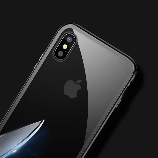 iPhone Xs Max Baseus mágneses tok ezüst/áttetsző - 11