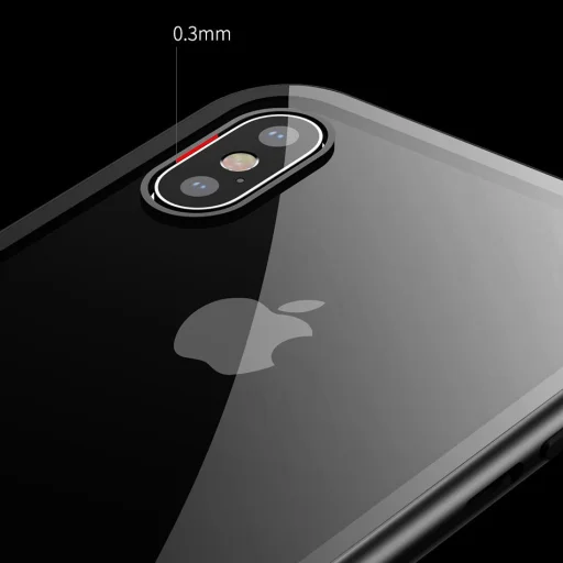 iPhone Xs Max Baseus mágneses tok ezüst/áttetsző - 14
