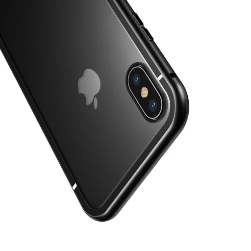 Baseus mágneses tok iPhone X/XS fekete/áttetsző - 4