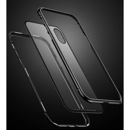 Baseus mágneses tok iPhone XR ezüst/áttetsző - 14