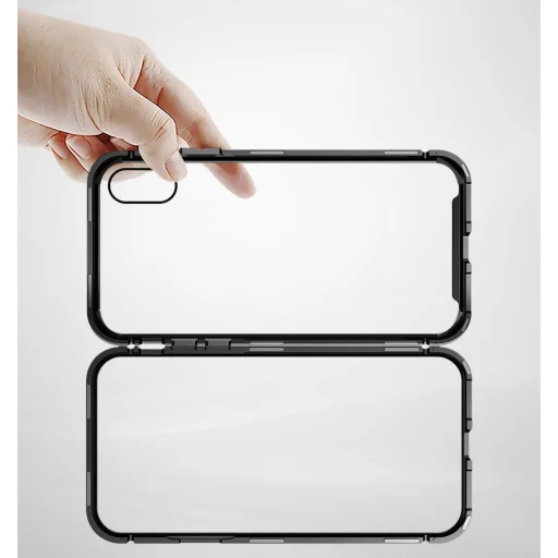 Baseus mágneses tok iPhone XR ezüst/áttetsző - 15