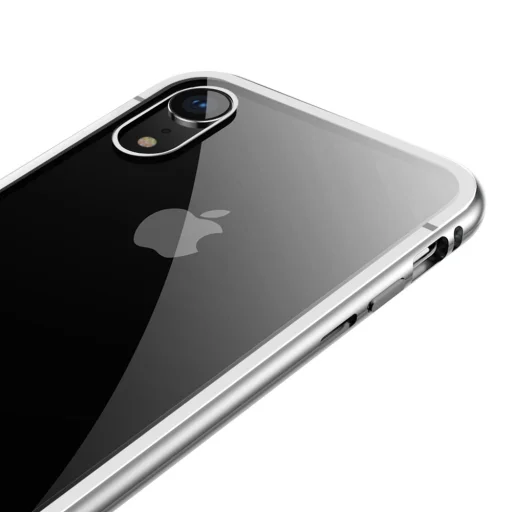 Baseus mágneses tok iPhone XR ezüst/áttetsző - 7