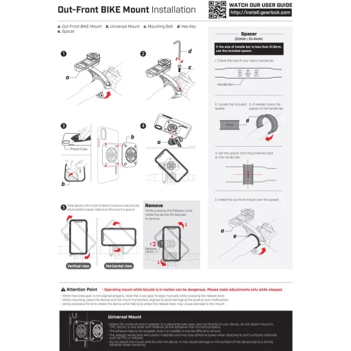 Spigen Gearlock MF100 biciklikormányra szerelhető telefontartó fekete (000MP25056) - 9