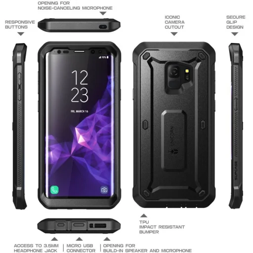 Supcase Unicorn Beetle Pro tok Samsung S9 fekete - 4
