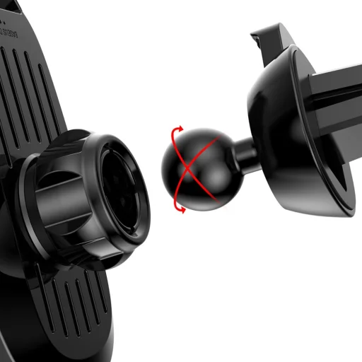 Baseus Smart Gravity univerzális szellőzőre erősíthető elektromos autós telefontartó ezüst - 6