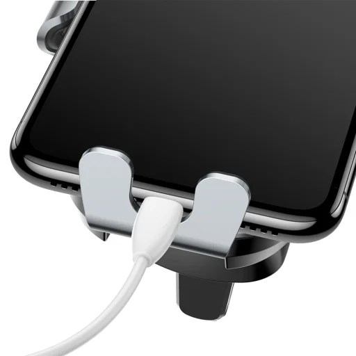 Baseus Smart Gravity univerzális szellőzőre erősíthető elektromos autós telefontartó ezüst - 7