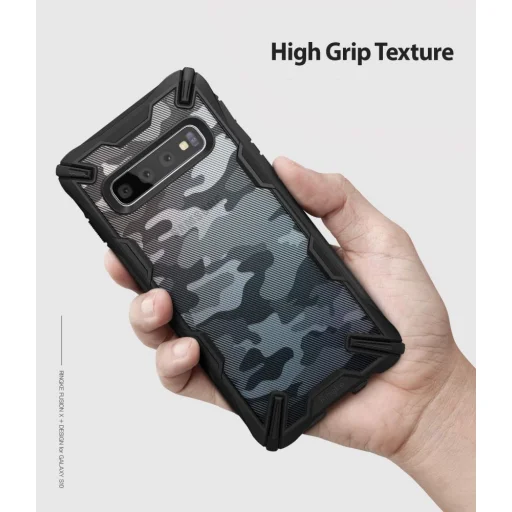 Ringke Fusion X PC tok TPU kerettel Samsung S10 camo/fekete - 4