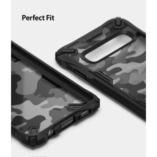 Ringke Fusion X PC tok TPU kerettel Samsung S10 camo/fekete - 7