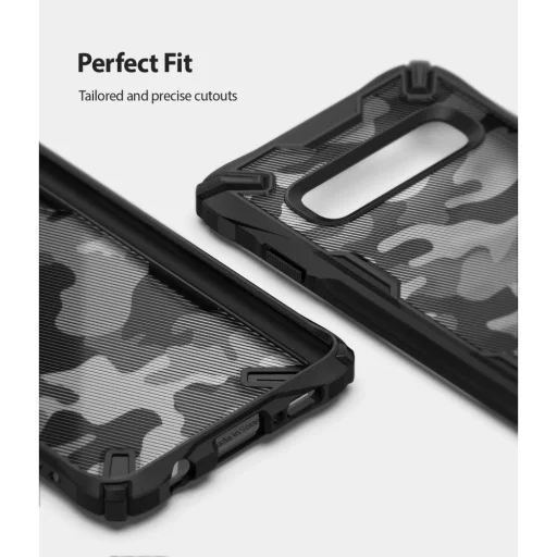 Ringke Fusion X PC tok TPU kerettel Samsung S10 Plus camo/fekete - 8