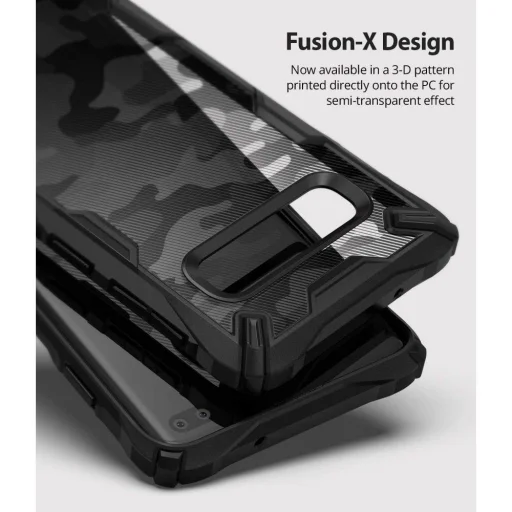Ringke Fusion X PC tok TPU kerettel Samsung S10 Plus camo/fekete - 3