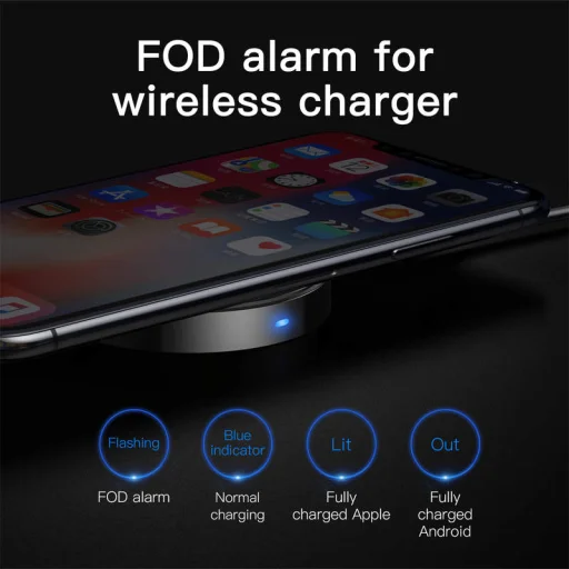 Baseus vezeték nélküli + Lighting töltő egyben 5W 5V/3A 1.2m fekete  (WXCA-01) - 3