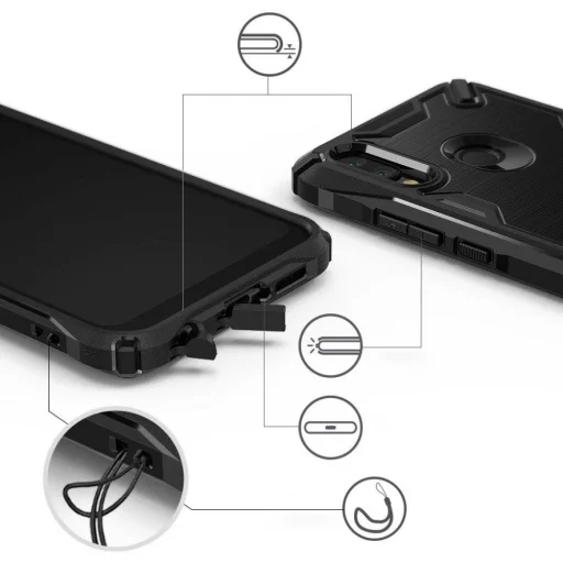 Ringke Onyx TPU tok Huawei P20 Lite fekete színben - 7