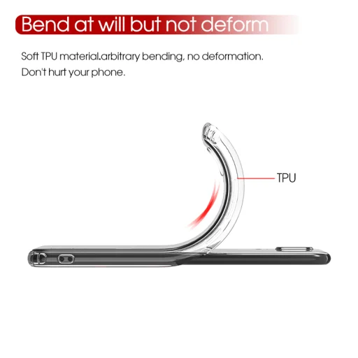 IPAKY Effort TPU tok és kijelzővédő Huawei P20 Lite áttetsző kialakításban - 8