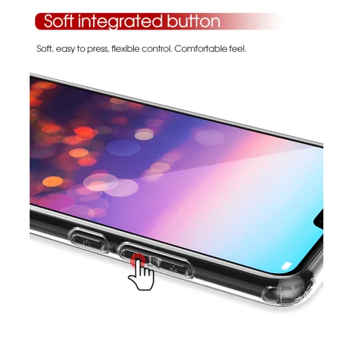 IPAKY Effort TPU tok és kijelzővédő Huawei P20 Lite áttetsző kialakításban - 10