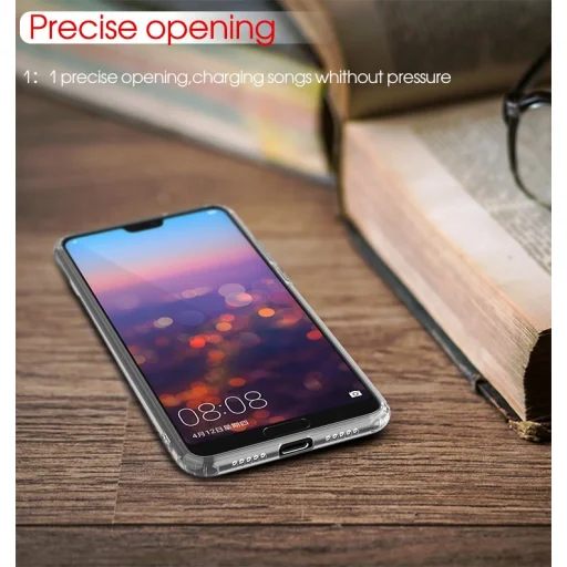 IPAKY Effort TPU tok és kijelzővédő Huawei P20 Lite áttetsző kialakításban - 13